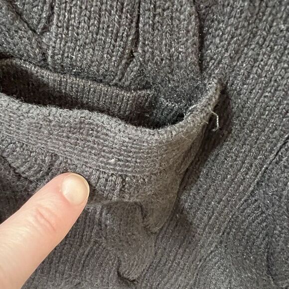 Talbot’s Women’s Cable Knit Wool Blend Cardigan Size M P Classic Minimalist Cozy - Picture 7 of 8